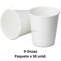 Vasos Polipapel Blancos 9 Onzas Sin Tapa Paquete x 50 unidades