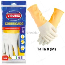 Guantes Corrugados Virutex Amarillos Talla 8 (M)