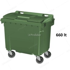 Tacho Contenedor de Basura Genérico 660 Litros Verde