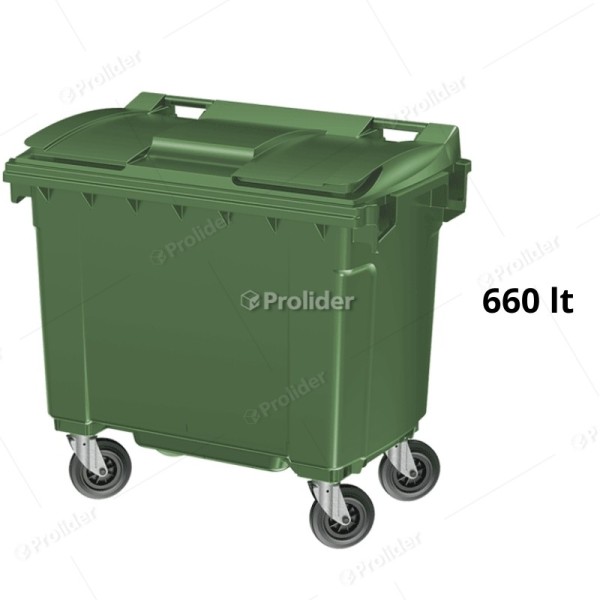 Tacho Contenedor de Basura Genérico 660 Litros Verde