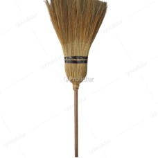 Escoba de Paja Baja Policía de 2 Zunchos Y 5 Pitas