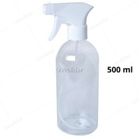 Pulverizador Completo Frasco Transparente 500 ml Cabezal Punta Cuadrada
