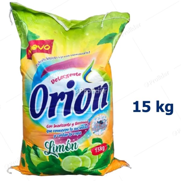 Detergente en Polvo Orion Saco x 15 Kilos Limón