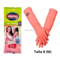 Guantes Lavandería Virutex Creativa Rosado Talla 8 (M)