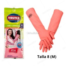 Guantes Lavandería Virutex Creativa Rosado Talla 8 (M)