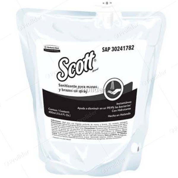 Alcohol Sanitizante En Spray Scott Sachet 400 ml