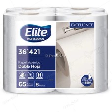 Papel Higiénico Doméstico Elite Doble hoja Paquete x 8 Rollos de 65 Metros