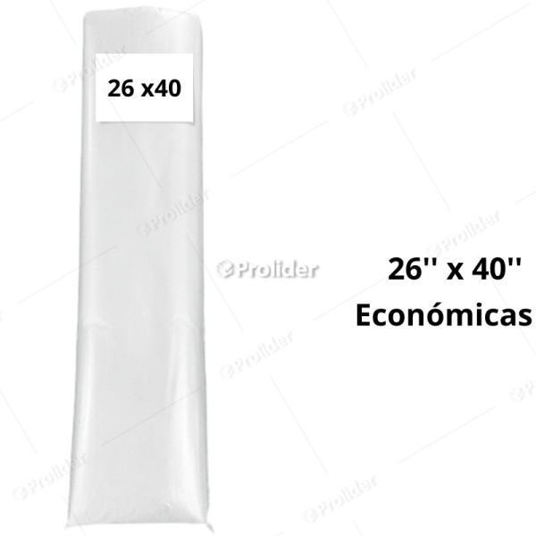 Bolsas Plásticas Blancas económicas Termicas / 26 x 40 / 100 unidades