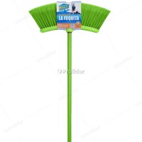 Escoba de Plástico La Foquita Ancho 38 cm Verde Fibra Italiana