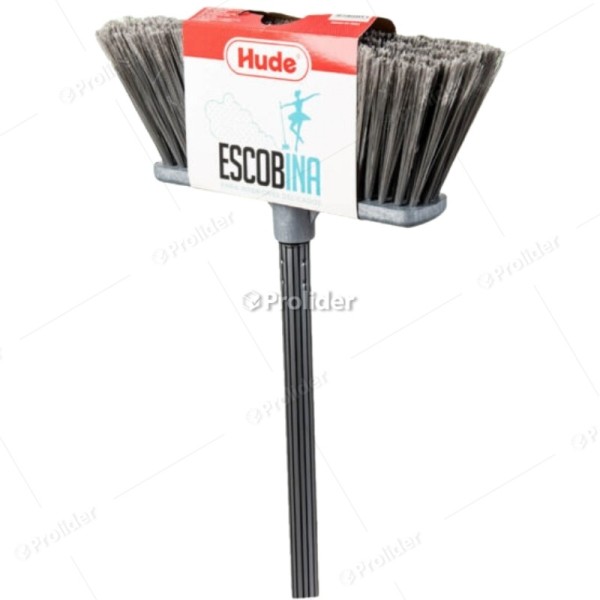 Escoba de Plástico Hude Escobina Ancho 30 cm Plomo