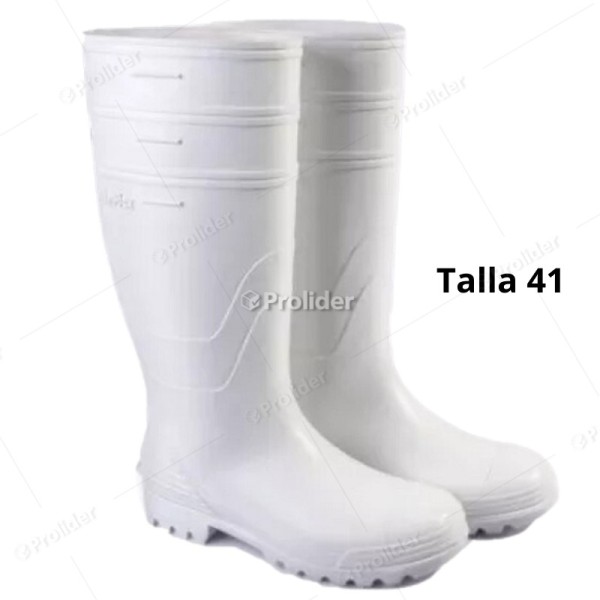 Botas de Jebe Blancas Talla 41