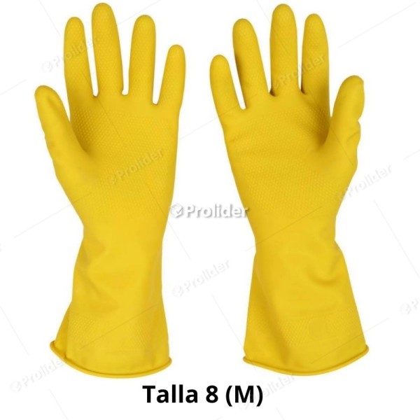 Guantes Domésticos Amarillos Gloves Talla 8 (M)