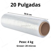 Strech Film Transparente 20 Pulgadas x 4.0 Kilos