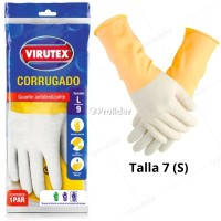 Guantes Corrugados Virutex Amarillos Talla 7 (S)