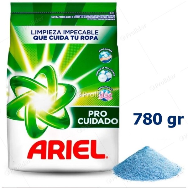 Detergente en Polvo Ariel Pro Cuidado Bolsa 750 gr