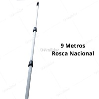 Palo de Extensión Aluminio Ebriel de 9 Metros + Rosca Nacional