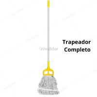 Trapeador Mechón Ebriel Completo 450 gr Blanco m/Aluminio