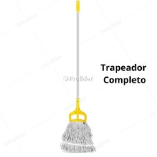 Trapeador Mechón Ebriel Completo 450 gr Blanco m/Aluminio