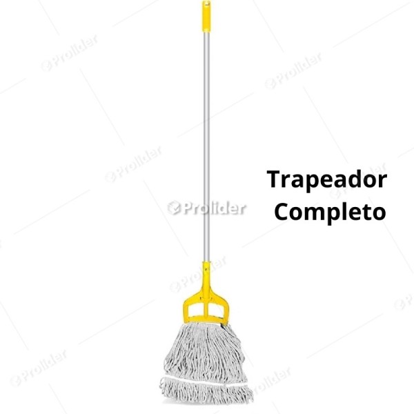 Trapeador Mechón Ebriel Completo 450 gr Blanco m/Aluminio