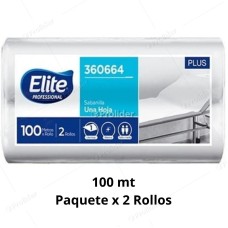 Papel Sabanilla Elite 100 Metros Paquete x 2 Rollos