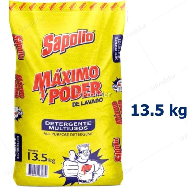 Detergente en Polvo Sapolio Saco x 13.5 Kilos