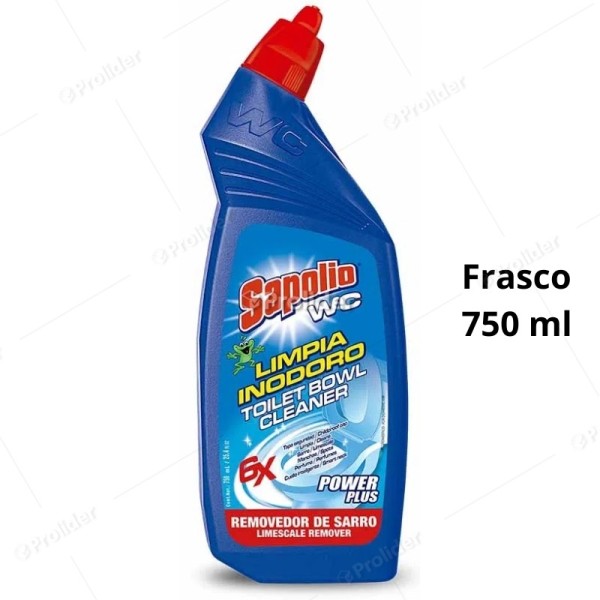 Limpiainodoro Sapolio Wc Frasco 750 ml Power Plus (Azul)