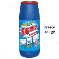 Pulidor En Polvo Sapolio Frasco 450 gr Baño (Azul)