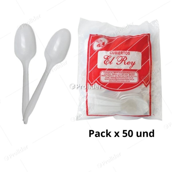 Cucharas Descartables Grandes N° 6 Paquete x 50 unidades
