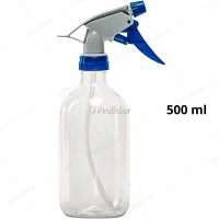 Pulverizador Completo Frasco Transparente 500 ml Cabezal Punta Redonda