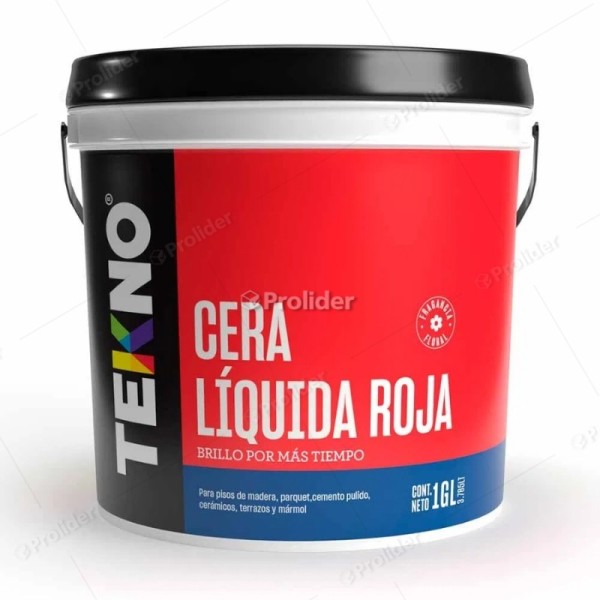 Cera Liquida Tekno Galón 3785 ml Rojo