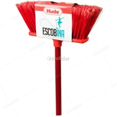 Escoba de Plástico Hude Escobina Ancho 30 cm Rojo