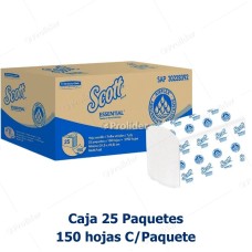 Caja Papel Interfoliado Scott Essential x 25 Paquete de 150 und 28 gr