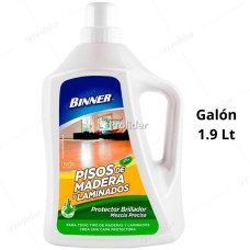 Protector Brillador Pisos de Madera Y Laminados Binner Frasco 1.9 Litros
