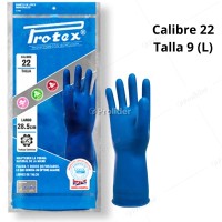 Guantes Protex Calibre 22 Azul Talla L (9 - 9.5)
