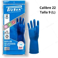 Guantes Protex Calibre 22 Azul Talla L (9 - 9.5)