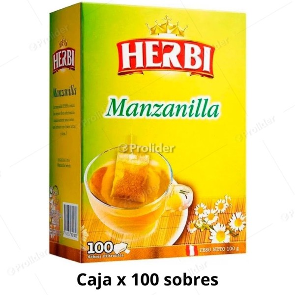 Infusión Herbi Manzanilla Caja x 100 unidades