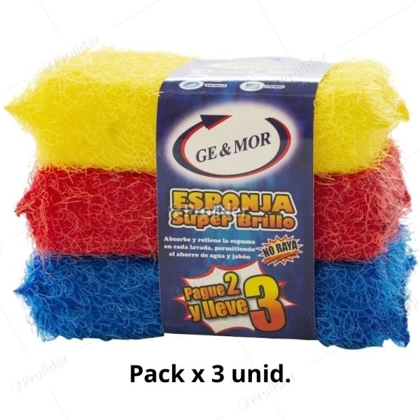 Esponja Super Brillo Lival Paquete x 3 und