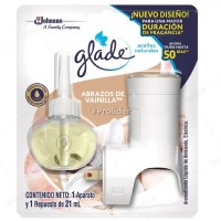 Ambientador Aceite Eléctrico Glade Completo Abrazos de Vainilla