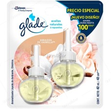 Repuesto Aceite Eléctrico Glade Paquete x 2 unidades Abrazos de Vainilla