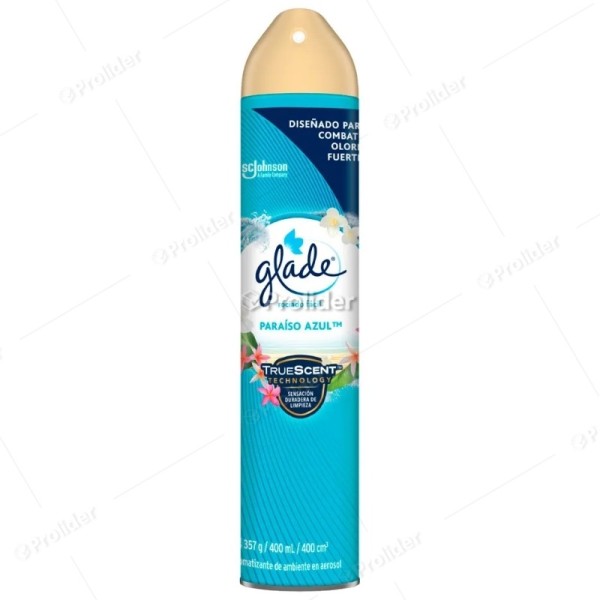 Ambientador En Spray Glade frasco 400 ml Paraíso Azul
