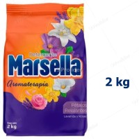 Detergente en Polvo Marsella Bolsa 2 Kilos Lavanda Rosas 