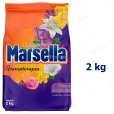 Detergente en Polvo Marsella Bolsa 2 Kilos Lavanda Rosas 