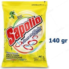 Detergente en Polvo Sapolio Bolsa 140 gr Limón (Amarillo)