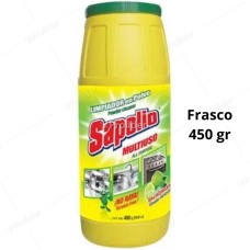 Pulidor En Polvo Sapolio Frasco 450 gr Cocina (Amarillo)