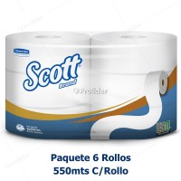 Papel Higiénico Jumbo Scott 550 Metros Paquete x 6 Rollos