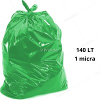 Bolsas Plásticas Verdes económicas / 1 Micra / 140 Litros / 100 unidades