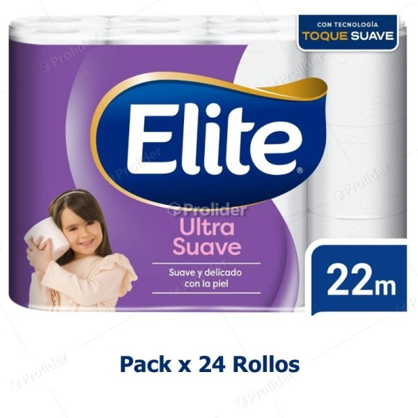 Papel Higiénico Doméstico Elite Etiqueta Rosado Paquete x 24 Rollos