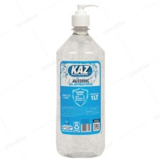 Alcohol En Gel Kaz Frasco 1 Litro con Dispensador