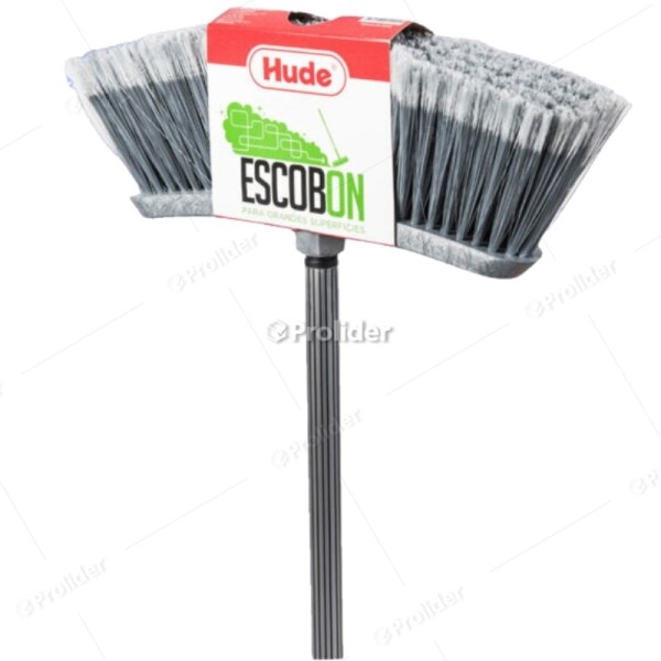Escoba de Plástico Hude Escobon Ancho 38 cm Plomo
