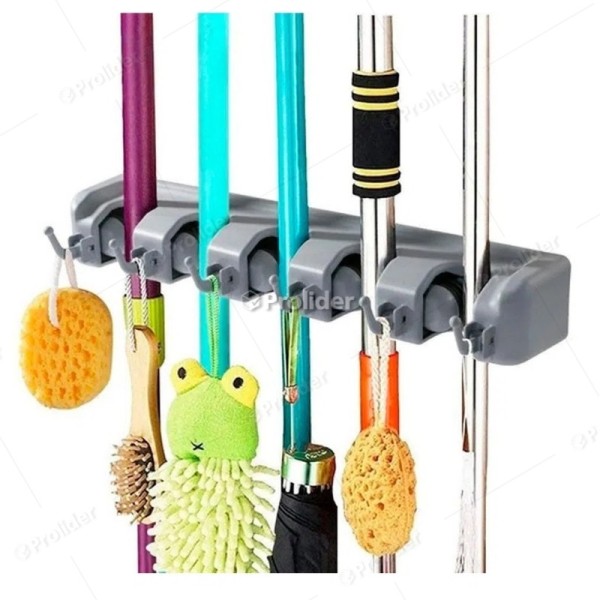 Organizador Porta Escobas 5 Espacios